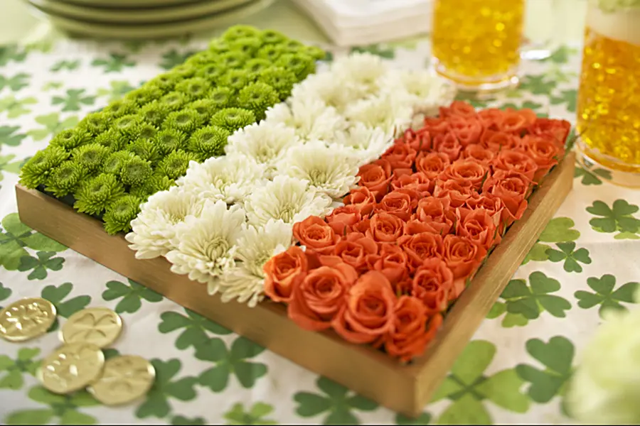 St. Patrick's Day Decor with Flowers